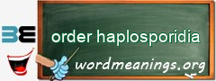 WordMeaning blackboard for order haplosporidia